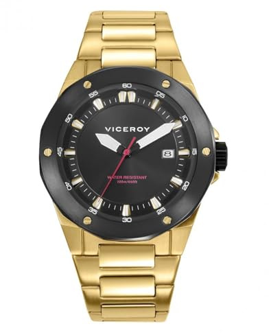 Viceroy Reloj Acero IP Dorado Y Negro Brazalete SR VA 46851-57