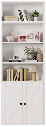 LEADZM Bibliothèque, Buffet Haut Cuisine, Meuble de Rangement, Armoire