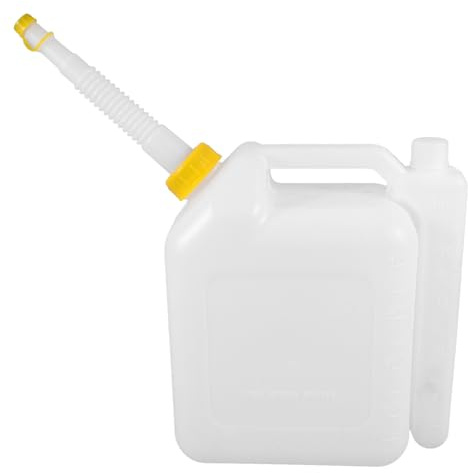 Homoyoyo Réservoir de Mélange 4l pour Moteur 2 Temps avec Tuyau de Remplissage, Distributeur D'huile Anti-Fuite en Plastique Solide, Bidon Doseur D'huile pour Tronçonneuse,