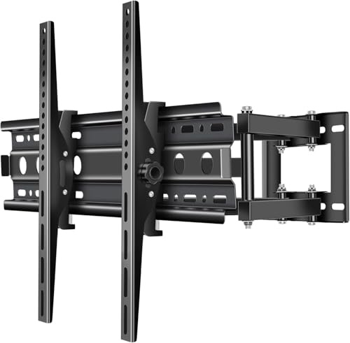 BuFan Supporto da parete girevole per TV da 32 a 80 pollici, doppio braccio articolato per Smart TV LED LCD 4K OLED, VESA max 600 x 400 mm, resistente, supporta fino a 45 kg, intrattenimento domestico