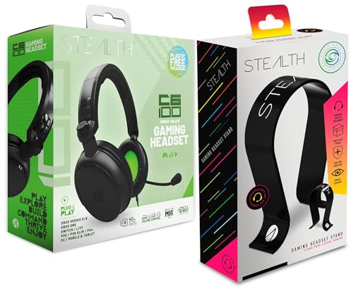 STEALTH C6-100 Green Headset and Stand Bundle