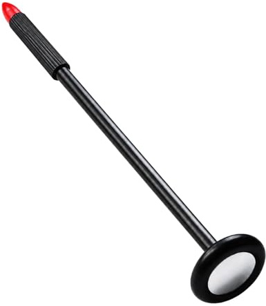 Martillo de reflejos neurológicos: herramienta de precisión con punta para reflejos superficiales y cutáneos, estiramiento muscular y reflejos plantares, mango HDP, cabeza ligera de zinc cromado,negro