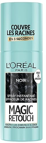 L’ORÉAL PARIS - Spray Instantané Correcteur de Racines & Cheveux Blancs - Hommes & Femmes - Magic Retouch - Noir - 75ml