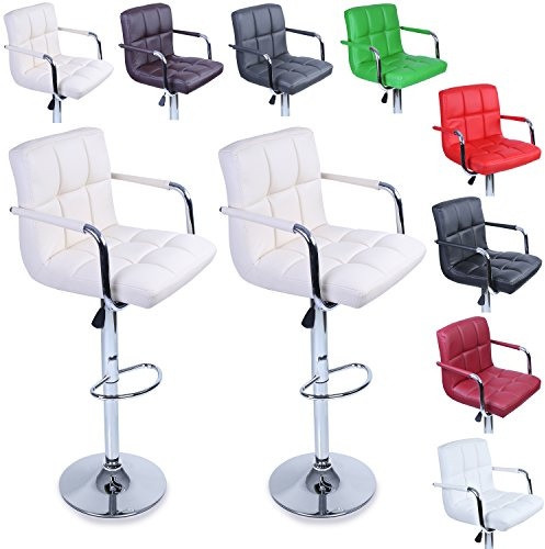 TRESKO® 2er Set Barhocker mit Armlehnen Lehne Barstuhl Hocker Tresenhocker