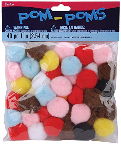 Multi Pom Poms 1 40/Pkg 10177-11