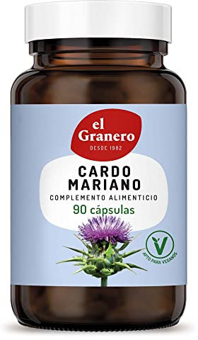 El Granero Integral - Cardo Mariano - 550 Mg - 90 Cápsulas - Elaborado a Base de Polvo y Extracto de Semillas de Cardo Mariano - Ayuda a Mantener la Correcta Salud del Hígado