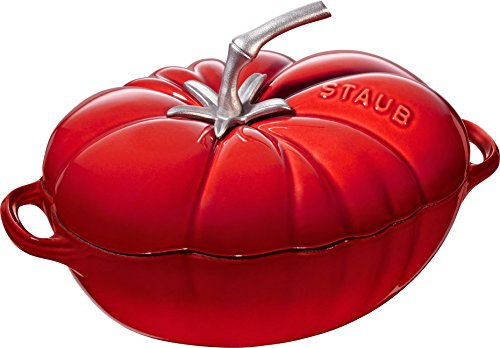 Staub Cocotte Tomate 25 cm Kirschrot Forma, Hierro Fundido