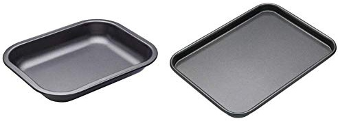 MasterClass Non-Stick Roasting Tin, 27 x 21 cm (10.5 x 8.5) & Non-Stick Baking Tray, 24 x 18 cm (9.5 x 7)