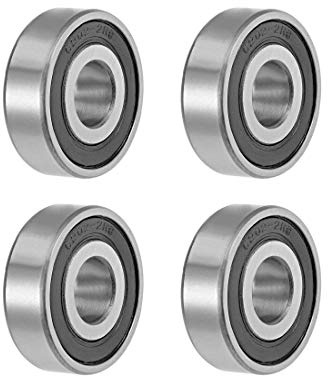 sourcing karte 6202-13-2RS Tiefe Nut Kugellager 13mm Innendia 35mm OD 11mm Bohrung Doppel Versiegelt Chromstahl Z2 4pcs