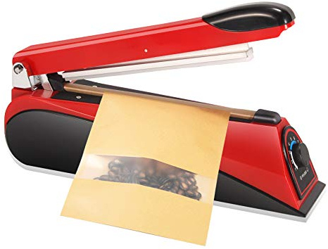 Hanchen Heat Sealer 8 inch 200mm Non-Woven Hand-Press Sealing Machine Food Sealer Film Bag Packing Tools for PE Packing (200mm*3mm)