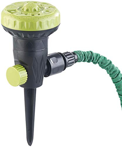 Royal Gardineer Sprinkler: Gartensprinkler zum Bewässern und Abkühlen, mit 9 Sprüh-Einstellungen (Bewässerung Sprinkler, Sprühdüse für Gartenschlauch, Kinder)