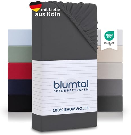 Blumtal® Basics Spannbettlaken 200x220cm Jersey - Oeko-TEX zertifiziert - 100% Baumwolle