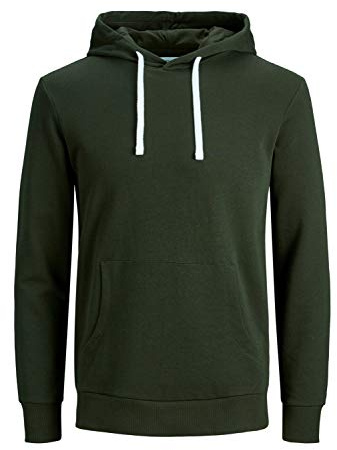 JACK & JONES Jjeholmen Sweat Hood Noos huvtröja för män, Grön (rosin/Reg Fit), S