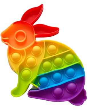 lordies Pop Spielzeug Antistress Popit Push It Pop Fidget Bubble Hase Mehrfarbig
