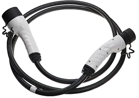 vhbw Ladekabel Typ 2 zu Typ 2 kompatibel mit FIAT E-Doblo, E-Ulysse, Tipo, Panda Elektroauto, 3-phasig, 32 A, 22 kW, 3 m