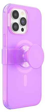 PopSockets iPhone 14 Pro Max Case with Phone Grip and Slide Compatible with MagSafe, Phone Case for iPhone 14 Pro Max, Wireless Charging Compatible - Opalescent Pink