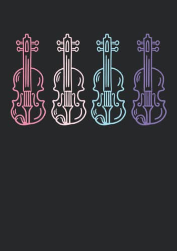 Notizbuch A5 kariert mit Softcover Design: Ich bin Musiker Ich spiele die Geige: 120 karierte DIN A5 Seiten