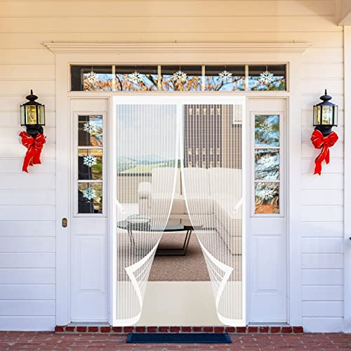 Zanzariera con Magneti 230 x 230 cm Tenda Magnetica Zanzariera Porta Non è Necessario Praticare Fori Zanzariere Porte per Porta Camera Porte Finestre Scorrevole, Bianco