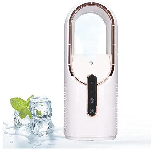 VVLXRIC Ventilatore Rinfrescante Silenzioso, USB Ricaricabile, con Umidificatore Ventilatore A Torre Silenzioso Tocca Il Controllo Mini Ventilatore, più Sicuro per I Bambini