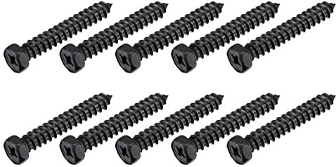 METALLIXITY Hex Lag Screws (5/16 x 2) 10Pcs, Carbon Steel Phillips Self-Tapping Wood Bolts - for Household Applications