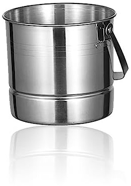 Eimer für Bierflaschen Eiskübel, isolierte Eiskübel aus Edelstahl mit tragbarem und bequemem Griff, ideal for Cocktailbar, Partys, Kühlen von Wein, Champagner Eiskübel für Cocktailbar ( Color : 1L )