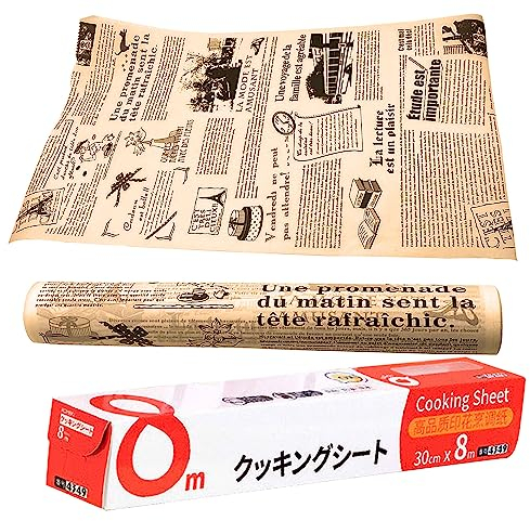 Papel para Hornear, Papel de Envolver Alimentos de 8 m, Papel Sándwich, Se Puede Usar para Envolver Hamburguesas Sándwich, Marrón