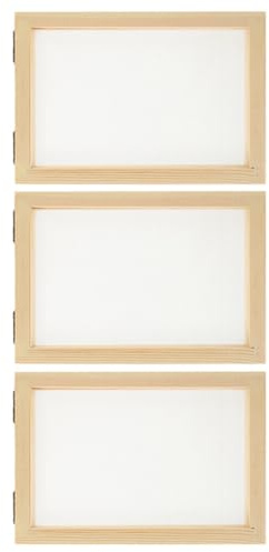 Operitacx 3stücke Holzrahmen Für Papierherstellung Handgefertigtes Sieb Für Basteln Robustes Filtergewebe Für Kinderkreativität Und Umweltbewusstsein Wiederverwendbar Spülen