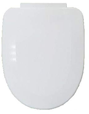 Abattant de WC en Forme de V/U avec Tampon Tampon, Couvercle de Toilette Ultra résistant à dégagement Rapide, monté en Bas, pour Salle de Bain et Toilettes, Blanc (Blanc 40)