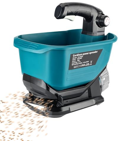 Spargismi per Makita 18 V batteria, spandiconcime portatile per prati, disponibile tutto l'anno, semi di erba, fertilizzante, salgemma e ghiaccio (batteria non inclusa)