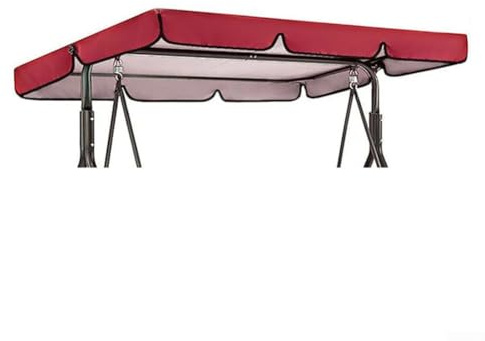Swing Chair Canopy Replacement, 190T Replacement Garden 2 & 3 Seater Swing Seat Canopy Cover for Swing Chair Top-Hammock Cover(164 * 114 * 15cm red)