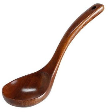 ARCEFT Cuchara Cuchara de Madera de Mango Largo Cuchara sopera Grande del hogar Grande de Corea gachas de arroz Cuchara de Madera Cuchara sopera (Color : 4 Pack)