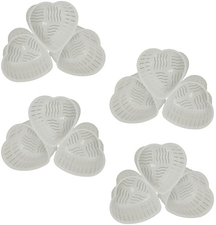 North Mountain Supply Small Plastic Heart Shaped Cheese Making Molds - 2in. by 2.5in. - Made in Italy - Pack of 12