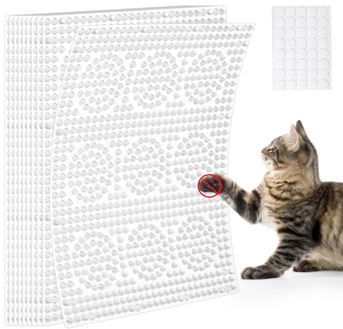 Uross 10 Pieces Cat Deterrent Mat Pet Repellent Mat with Spikes Keep Cats off Counter Anti Cat Pad Dogs Spiked Deterrent Mats for Outdoor Indoor Garden Window Sofa(41 x 33 CM,Clear)