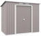 Outsunny Casetta da Giardino 2.42m² con Tetto Inclinato, Doppio Ingresso e Prese d'Aria, Capanno Attrezzi da Giardino con Kit per Fondo in Acciaio Zincato, 213x130x172 cm, Grigio
