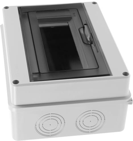 SEWOART Scatola Di Distribuzione Dell'interruttore Automatico Scatola Di Protezione Per Interni Ed Esterni Realizzata in Robusto Pc E Abs Resistente Alle Intemperie