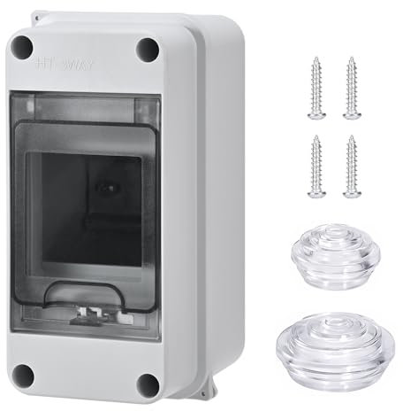 Szaboviktoria 3-Modul Aufputz-Sicherungskasten IP65, Wasserdicht, Kunststoff, Einschrauben, Garten oder Außenbereiche