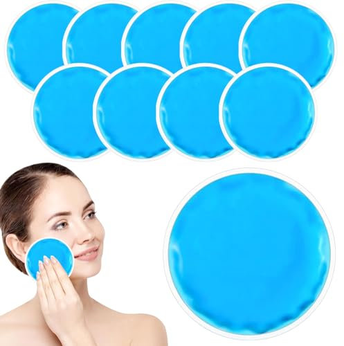 10 Pcs Gel Ice Packs, Hot & Cold Compress Ice Eye Bag, Gel Premium Ice Pack, Reusable for Wisdom Teeth, Eyes, Migraine, Headaches, Bruises, Bumps, Swelling, Pain Relief, Blue