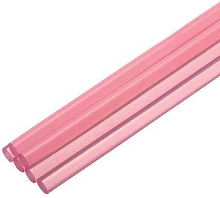 QUARKZMAN 6 Pièces Bâtons de Colle Chaude pour Pistolet, 7mm x 200mm Recharge Universelle pour Pistolet à Colle pour Bricolage, Artisanat, Réparations, Loisirs Créatifs, Rose