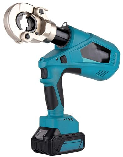 Crimpadora Eléctrica De 300 Mm², Carrera De 17 Mm, Potencia De Salida De 60 KN, Condensador De 4,0 Ah, Pantalla OLED, Kit De Crimpadora Para Terminales De Cable Con 11 Matrices, Crimpadora Hidráulica