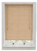 Natural Wood Effect PVC Venetian Blind 25mm Slats - 55 x 152cm | Natural Wood Effect PVC Venetian blind with 25mm slats. Easy to fit and trimmable. Ideal for kitchens and bathrooms.
