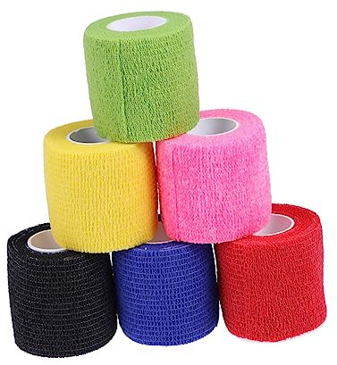 EXQUIMEUBLE 6pcs Non-Woven Wrap for Compression for Athletic Injuries and Use Stretch