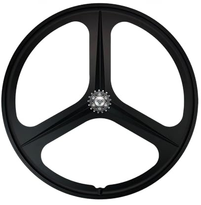 700C Fastväxlad Cykelhjulssats 3 Ekrar Bana Cykel Fram- Och Bakhjul Magnesiumlegering V-broms Solid Axel 100/120mm Nav För Enkelväxlad Cykel(Schwarz,Rear)