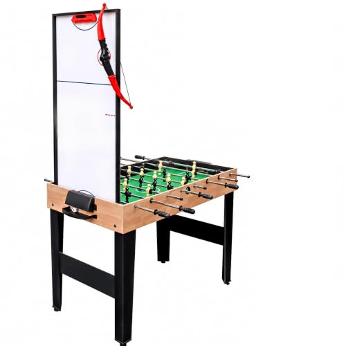 Relaxdays spelbord 10-i-1, bordfotboll, airhockey, val av färg | Bordtennis, bågskytte, poker, bowling, schack och mycket mer.