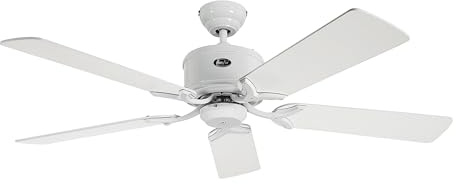 CasaFan ECO ELEMENTS 132 WE-WE/LG Flügel Weiß/Lichtgrau Deckenventilator | Rotorblatt-Ø 1320 mm, Lack weiß / Lack lichtgrau