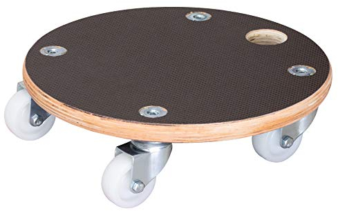 WAGNER Carro de Transporte para Plantas Maxigrip Ø 29 x 8,5 cm I para Exterior + Interior I Madera contrachapada FSC® I 2 Frenos totales I Capacidad de Carga 200 kg I Fabricado en Alemania - 20135101