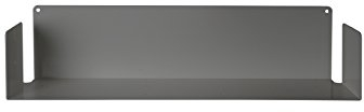 TEEbooks - 1 Mensola da Parete per Libri 60 cm | Design Invisibile & Minimalista | Libreria da parete |Made in Italy | Colore Grigio | Acciaio di Qualità | Facile da installare