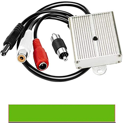 CCTV Microphone Audio Outdoor Security Gift RCA Tiny Surveillance Mic DVR High Sensitive Preamp Amplified Pickup Device External Camera Sound Waterproof Best Metal Case
