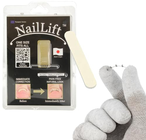 NailLift Nagelkorrektur für Eingewachsene Zehennägel | SOFORTIGE WIRKUNG | Von Mediziner Entwickelt | Passend für alle Nagelgrößen | Natürliche Passform | Nagelkorrekturspange Korrekturspange