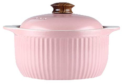Ollas Soperas Cazuela de cerámica con tapa de olla de barro redonda agregada Material de Spodumene Material australiano Resistente al calor y resistente al calor Buena estabilidad 2.6L Olla de sopa