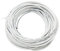 OMIGA 10 Metros 24AWG Cable de Manguera Redondo Cable Electrico Exterior 2 Hilos Cable Flexible PVC Alambre para Uso Herramientas Eléctricas Cortacéspedes y Cables de Extensión (Blanco)